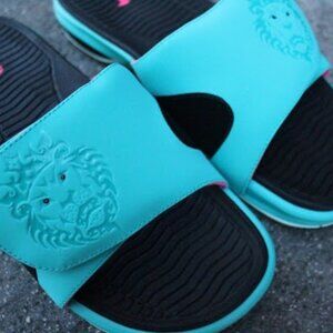 2012 Nike Air LeBron Slide 'South Beach' 487332-400 Size 8 mens LeBron 8 VIII